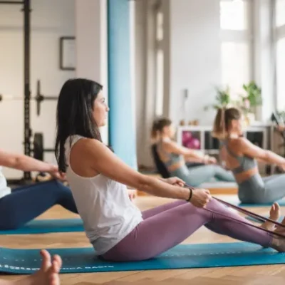 Kobiety ćwiczą całe ciało na zajęciach grupowych full body w ciałodbaniu w poznaniu.